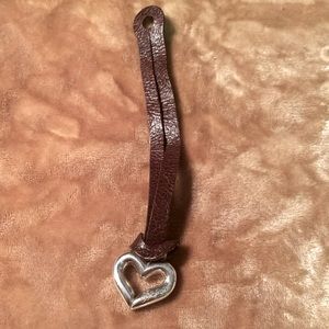 COPY - Brighton silver/brown keychain, purse accessory,wristlet etc